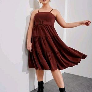 NEW Plus Belted Cami Dress
